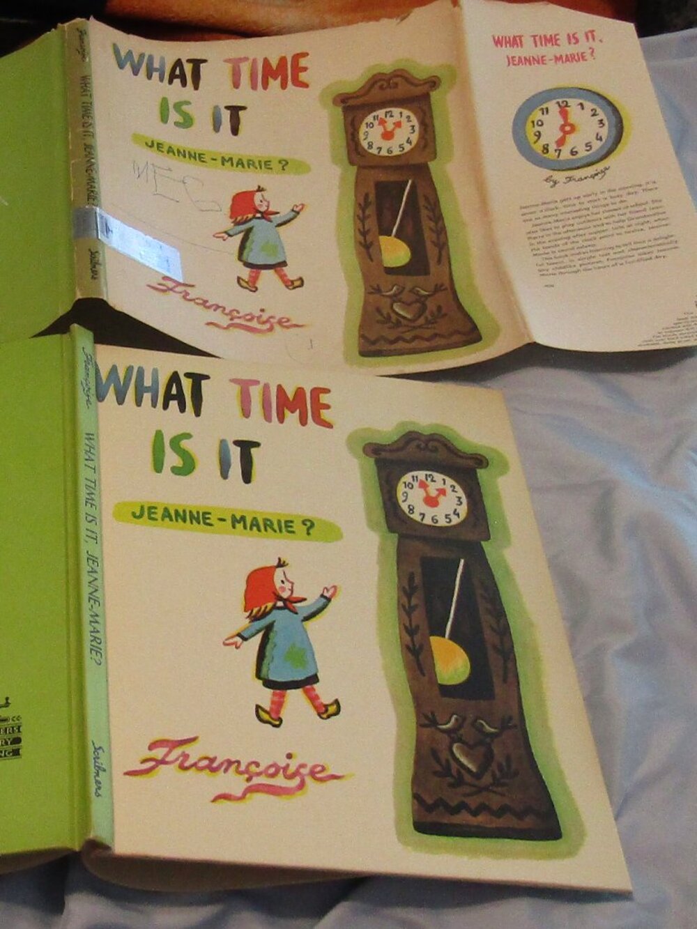 RARE CHILDREN'S BOOK by Francoise WHAT TIME IS IT JEANNE-MARIE HC in Dust Jacket